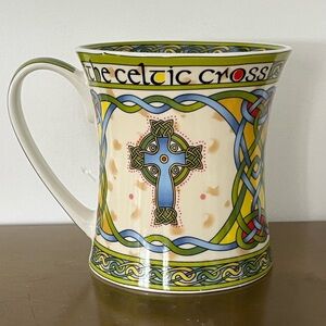 Celtic Cross Ceramic Mug - Multicolor